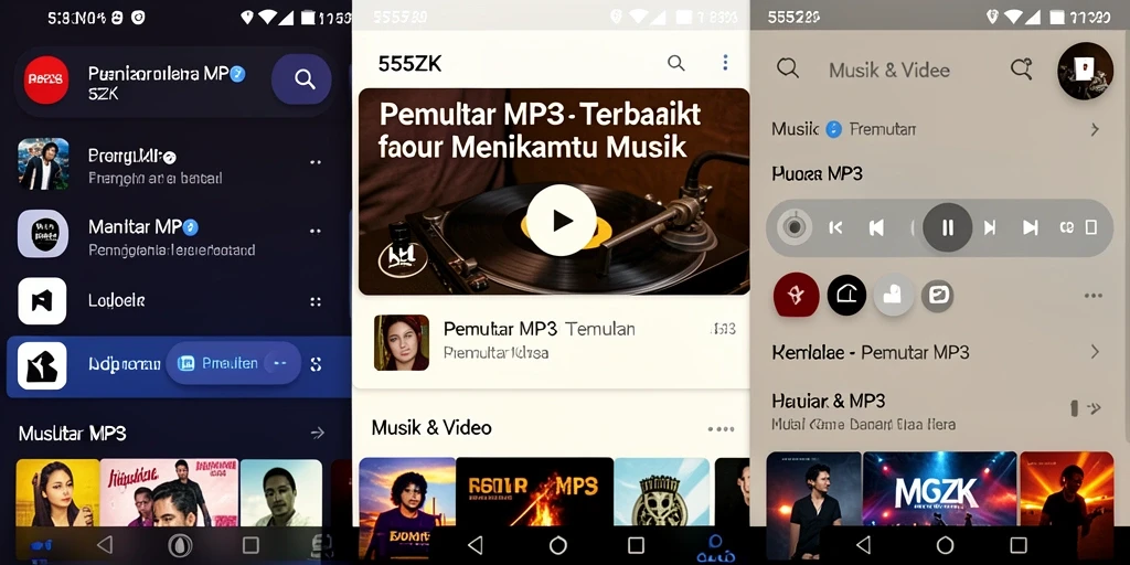 Antarmuka 555ZK yang menarik dan mudah digunakan untuk Pemutar MP3.