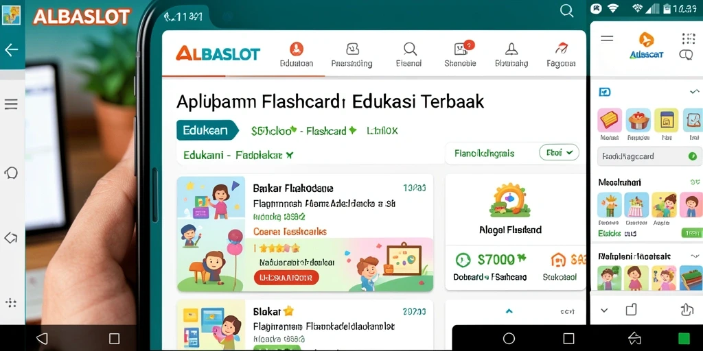 Tampilan antarmuka pengguna aplikasi ALBASLOT yang interaktif dan menarik.