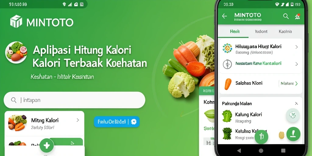 Tampilan antarmuka MINTOTO yang menarik untuk menghitung kalori.