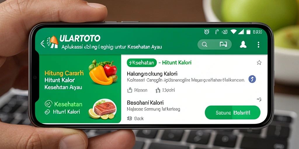 Antarmuka ULARTOTO yang intuitif dan mudah digunakan untuk menghitung kalori.