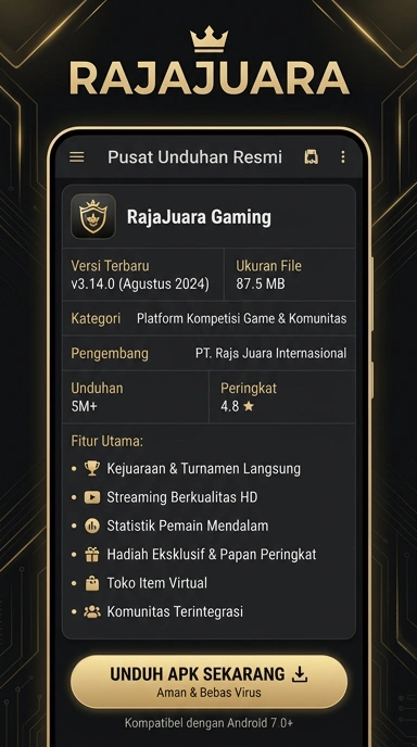 Tampilan halaman APK rajajuara